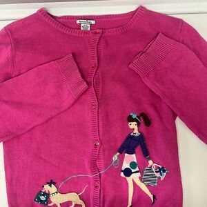 Hartstrings Pink Kids Sweater with Embroidered Design